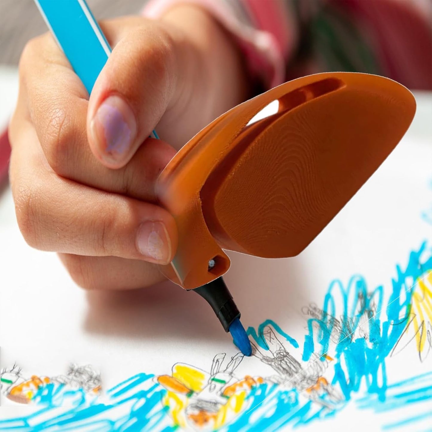 Funny 3D Reusable Handwriting Pen Grips