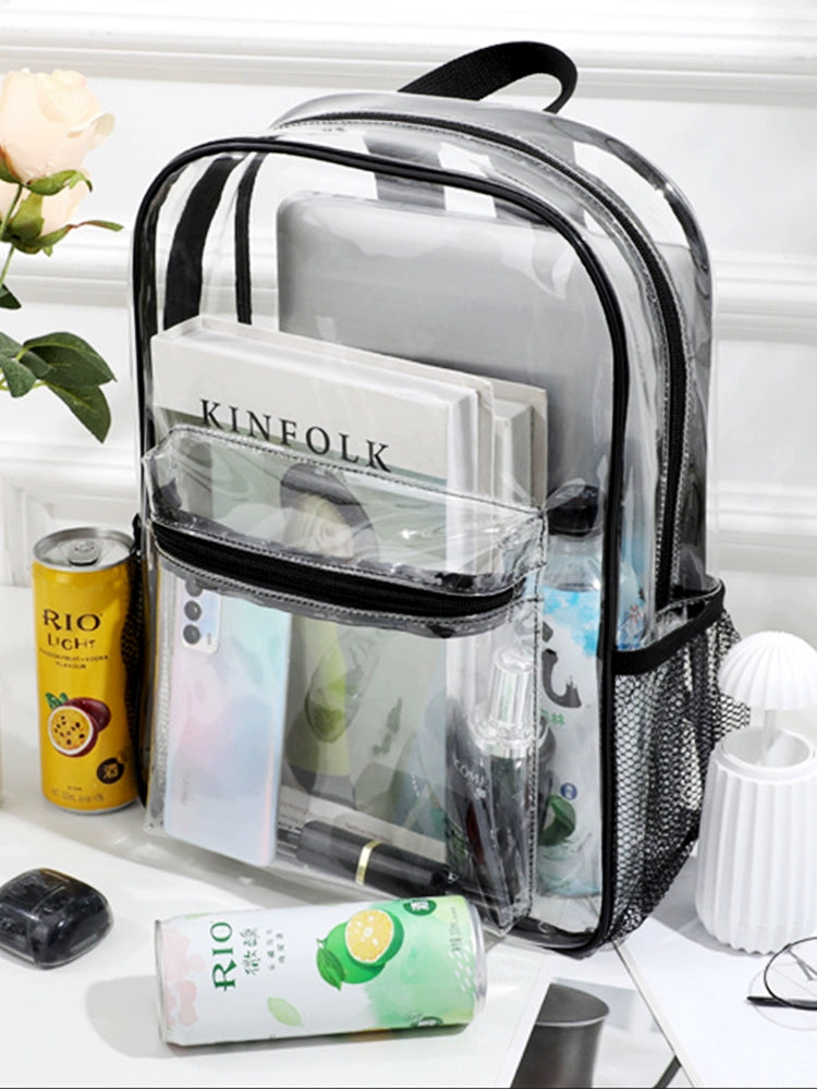 Transparent K-Style PVC Backpack - Trendy and Fashionable for Women