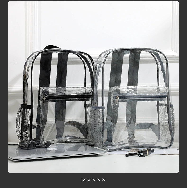 Transparent K-Style PVC Backpack - Trendy and Fashionable for Women