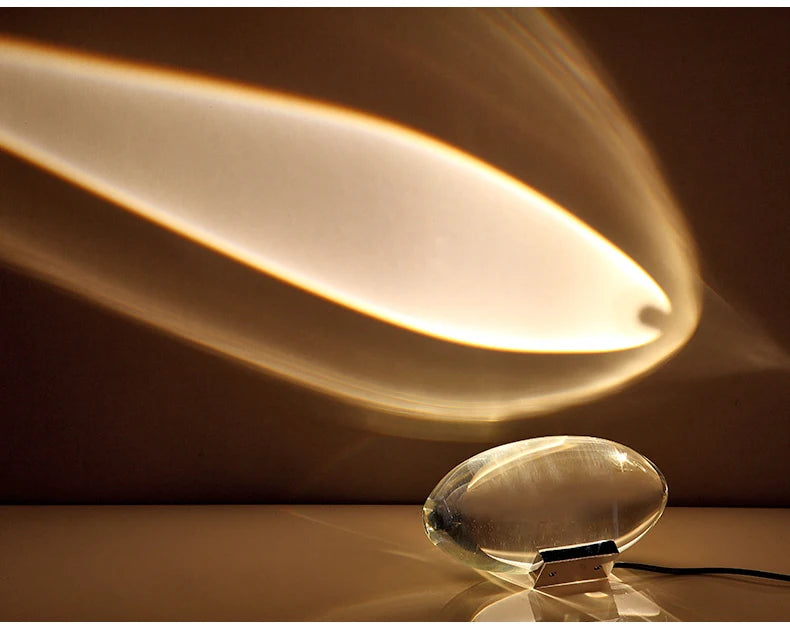 LED Crystal Eye of the Sky Table Lamp – Italian Designer Elegance