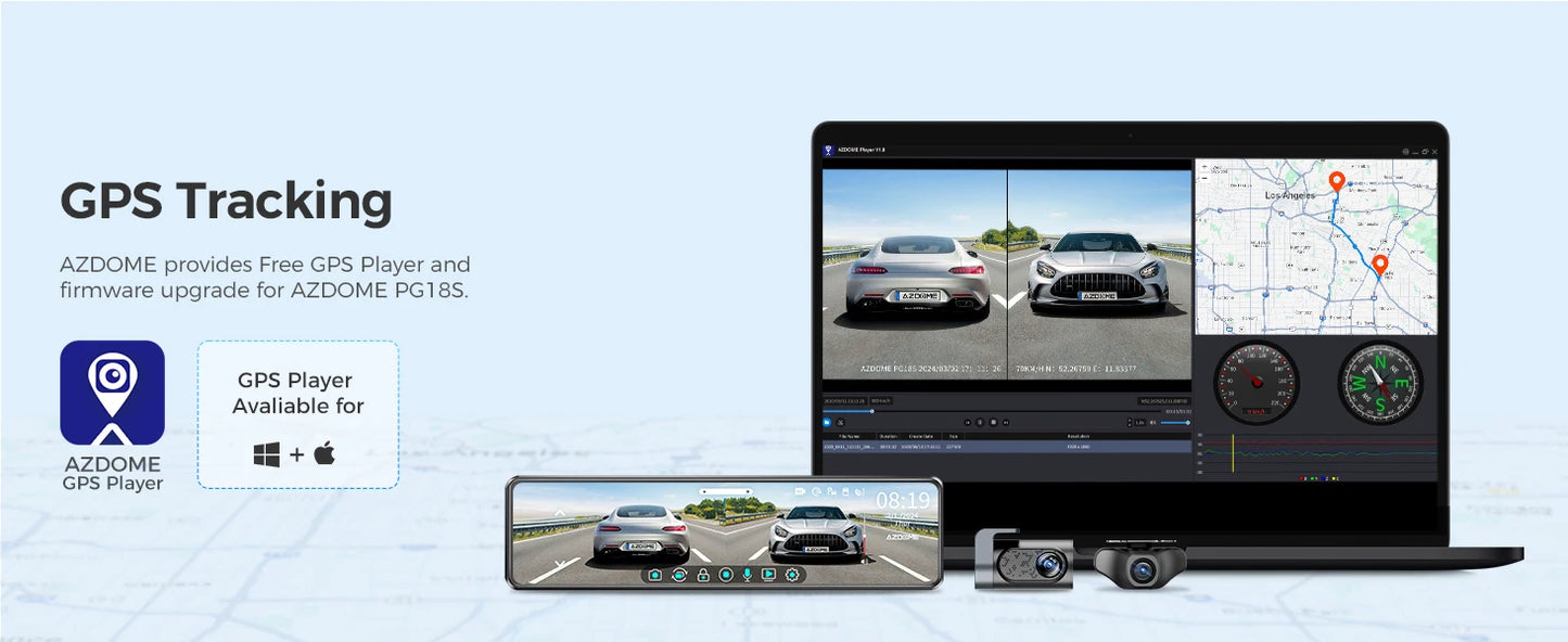 2024 New AZDOME Dash Cam PG18S