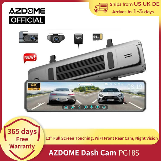 2024 New AZDOME Dash Cam PG18S