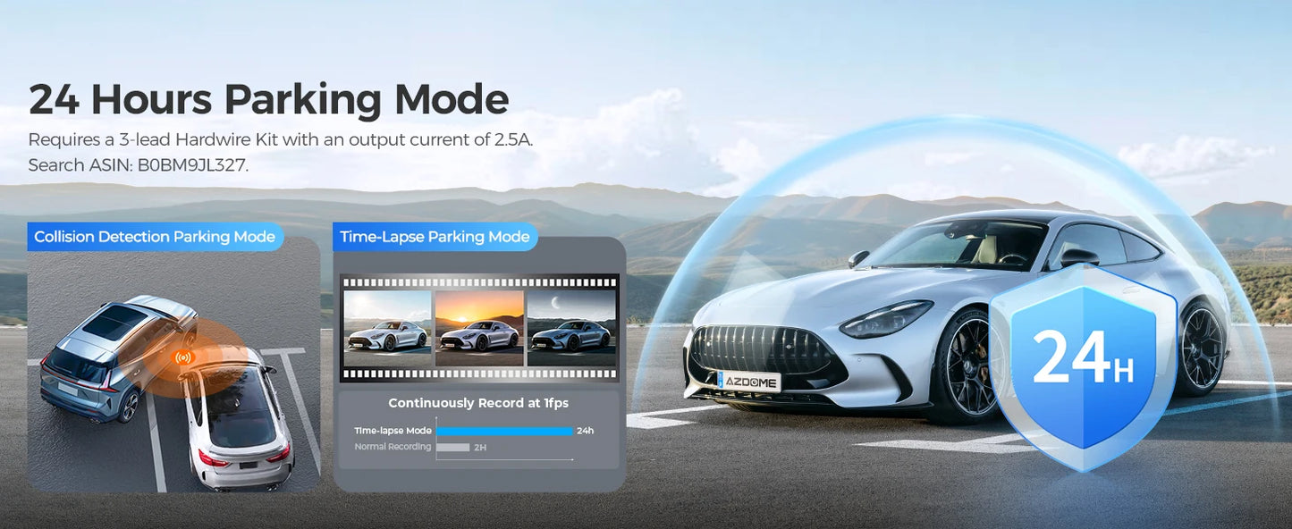 2024 New AZDOME Dash Cam PG18S