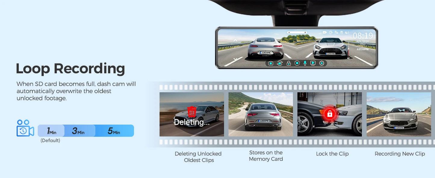 2024 New AZDOME Dash Cam PG18S