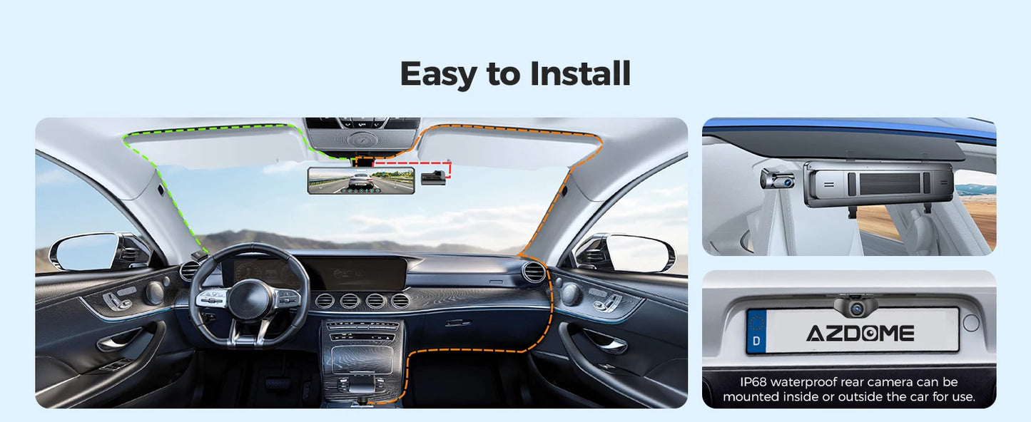 2024 New AZDOME Dash Cam PG18S
