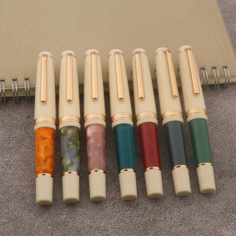 Mini Fountain Pen Acrylic Plastic Ink Pen Stationery Office School Supplies Writing Gift