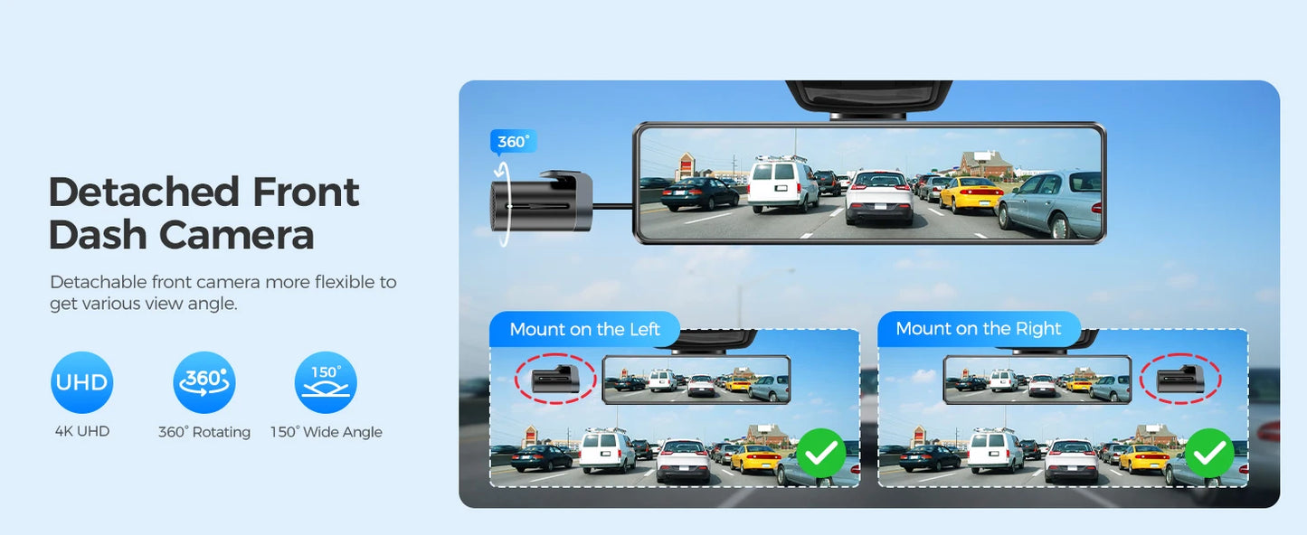 2024 New AZDOME Dash Cam PG18S