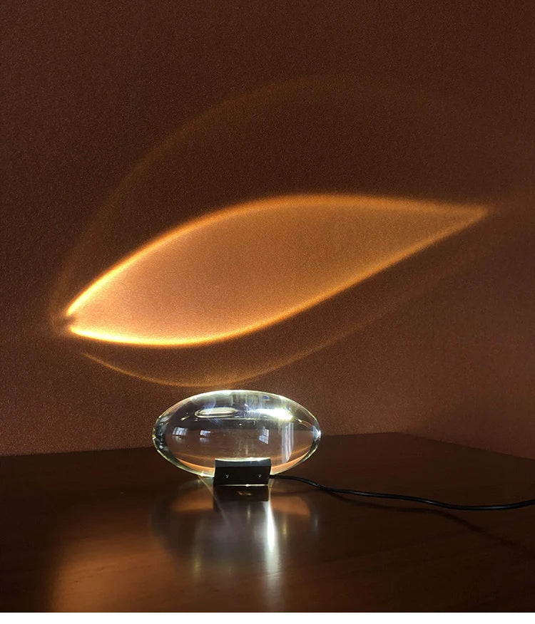 LED Crystal Eye of the Sky Table Lamp – Italian Designer Elegance