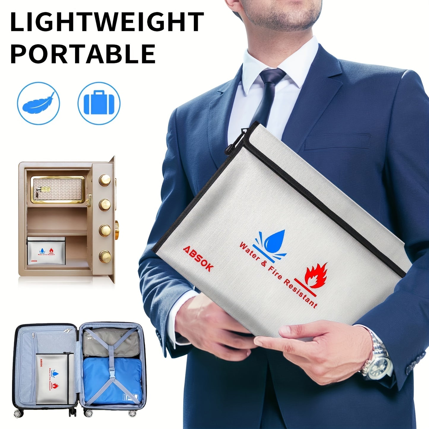 2-Pack Fire-Resistant Document Bags ā Safe Storage for Peace of Mind
