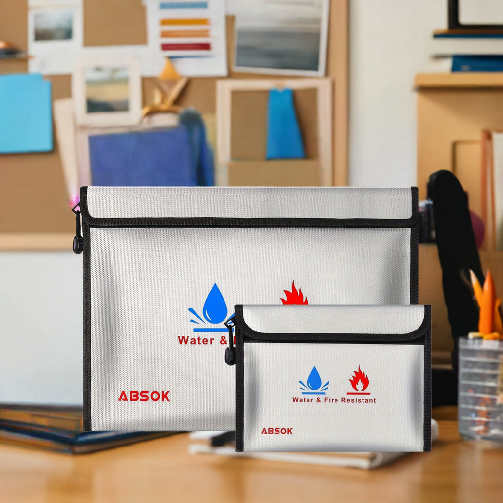 2-Pack Fire-Resistant Document Bags ā Safe Storage for Peace of Mind