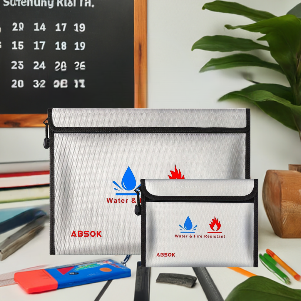 2-Pack Fire-Resistant Document Bags ā Safe Storage for Peace of Mind