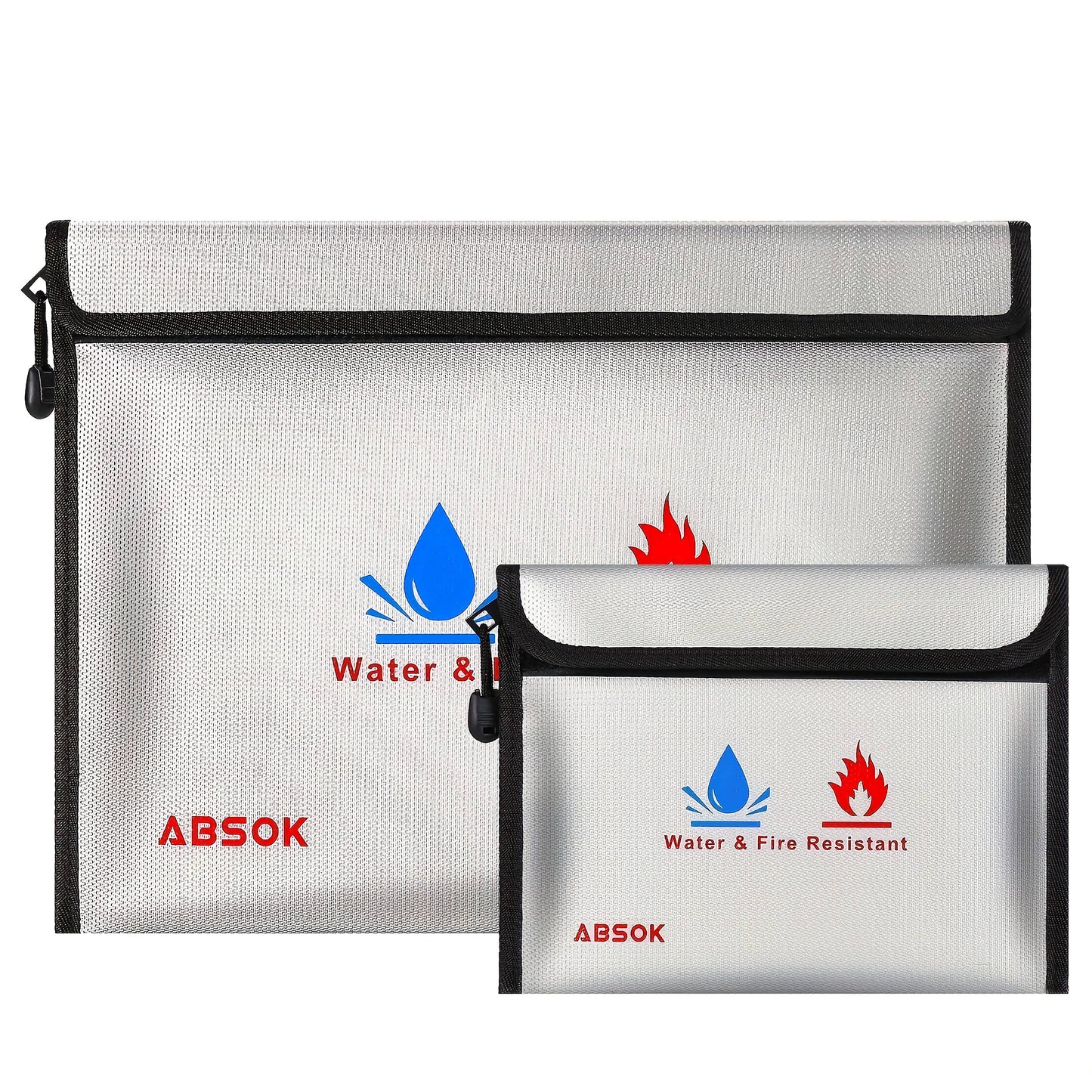 2-Pack Fire-Resistant Document Bags ā Safe Storage for Peace of Mind