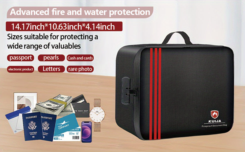 Premium Fireproof Document Bag – Durable, Secure, and Travel-Ready