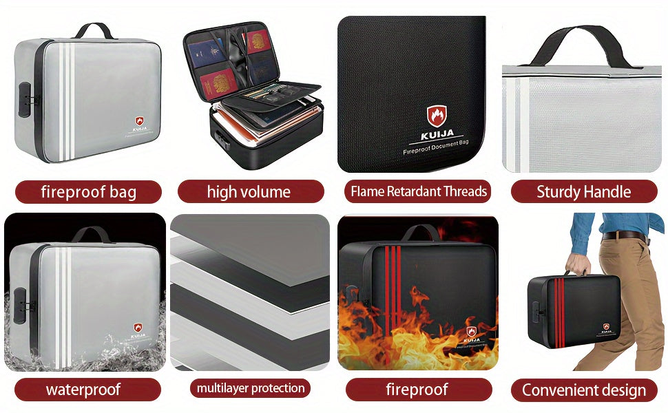 Premium Fireproof Document Bag – Durable, Secure, and Travel-Ready