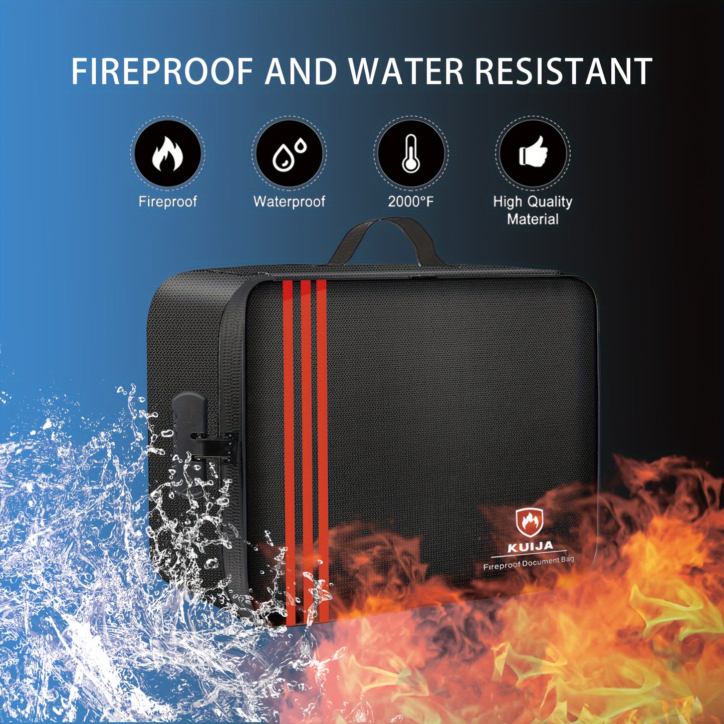 Premium Fireproof Document Bag – Durable, Secure, and Travel-Ready