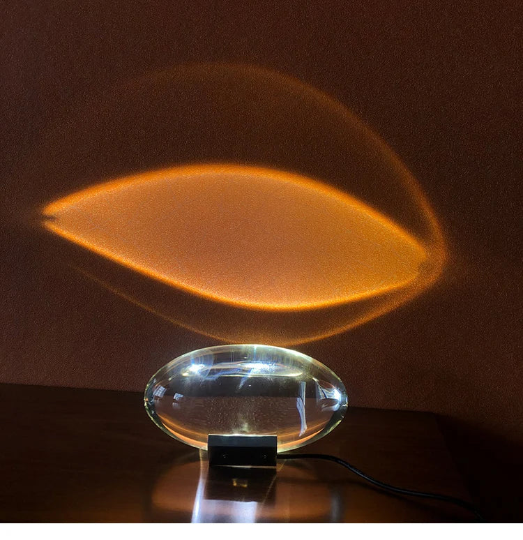 LED Crystal Eye of the Sky Table Lamp – Italian Designer Elegance