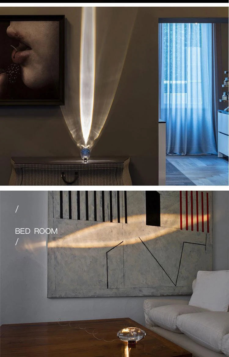 LED Crystal Eye of the Sky Table Lamp – Italian Designer Elegance