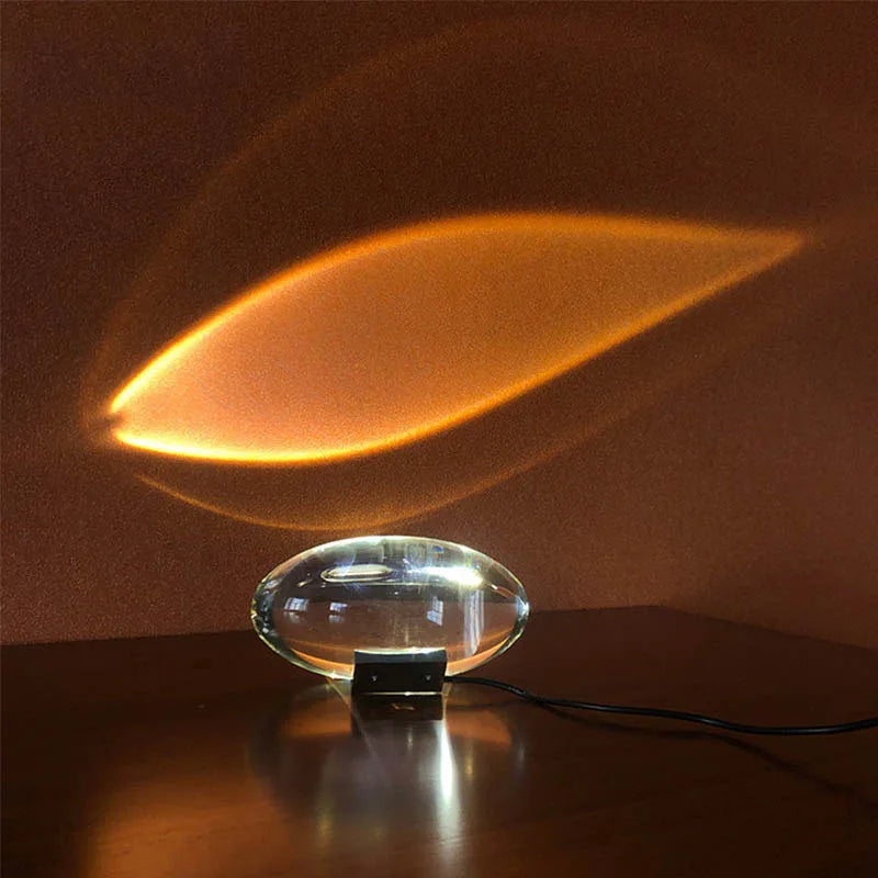 LED Crystal Eye of the Sky Table Lamp – Italian Designer Elegance
