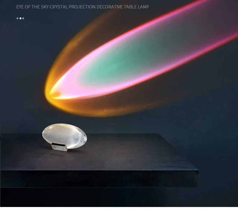 LED Crystal Eye of the Sky Table Lamp – Italian Designer Elegance