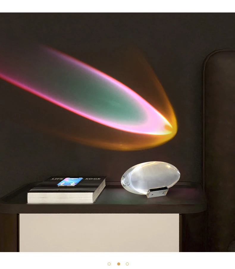 LED Crystal Eye of the Sky Table Lamp – Italian Designer Elegance