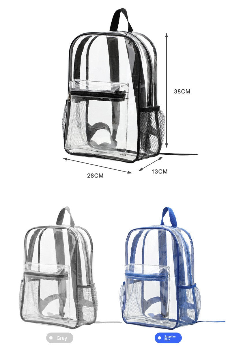 Transparent K-Style PVC Backpack - Trendy and Fashionable for Women