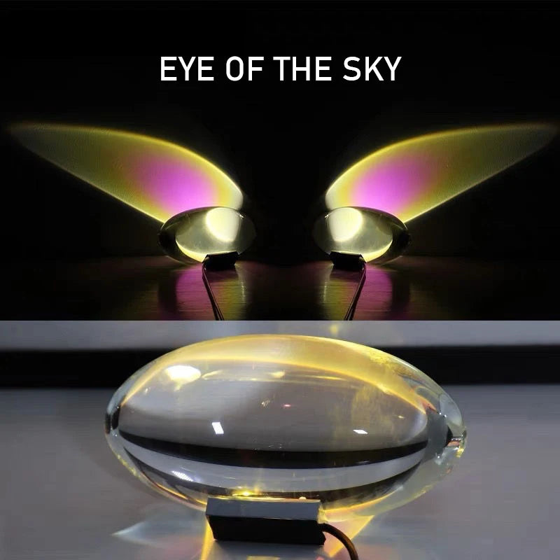 LED Crystal Eye of the Sky Table Lamp – Italian Designer Elegance