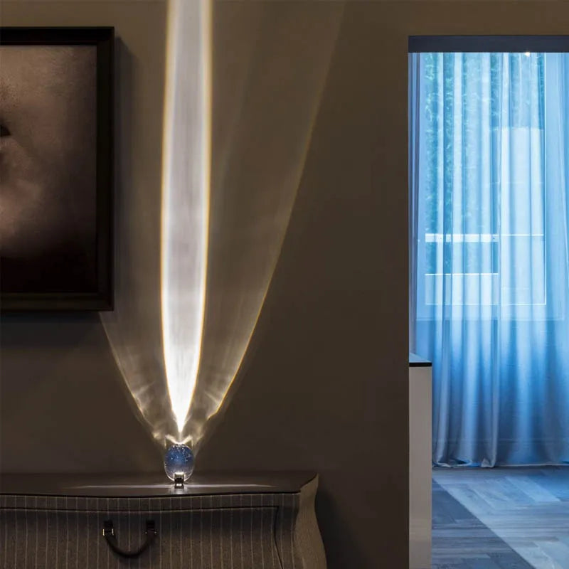LED Crystal Eye of the Sky Table Lamp – Italian Designer Elegance